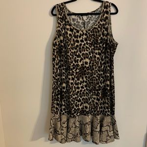 JBS leopard and snake print dress